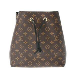 Louis Vuitton Monogram NeoNoe Brown Noir Black Canvas Shoulder Bag